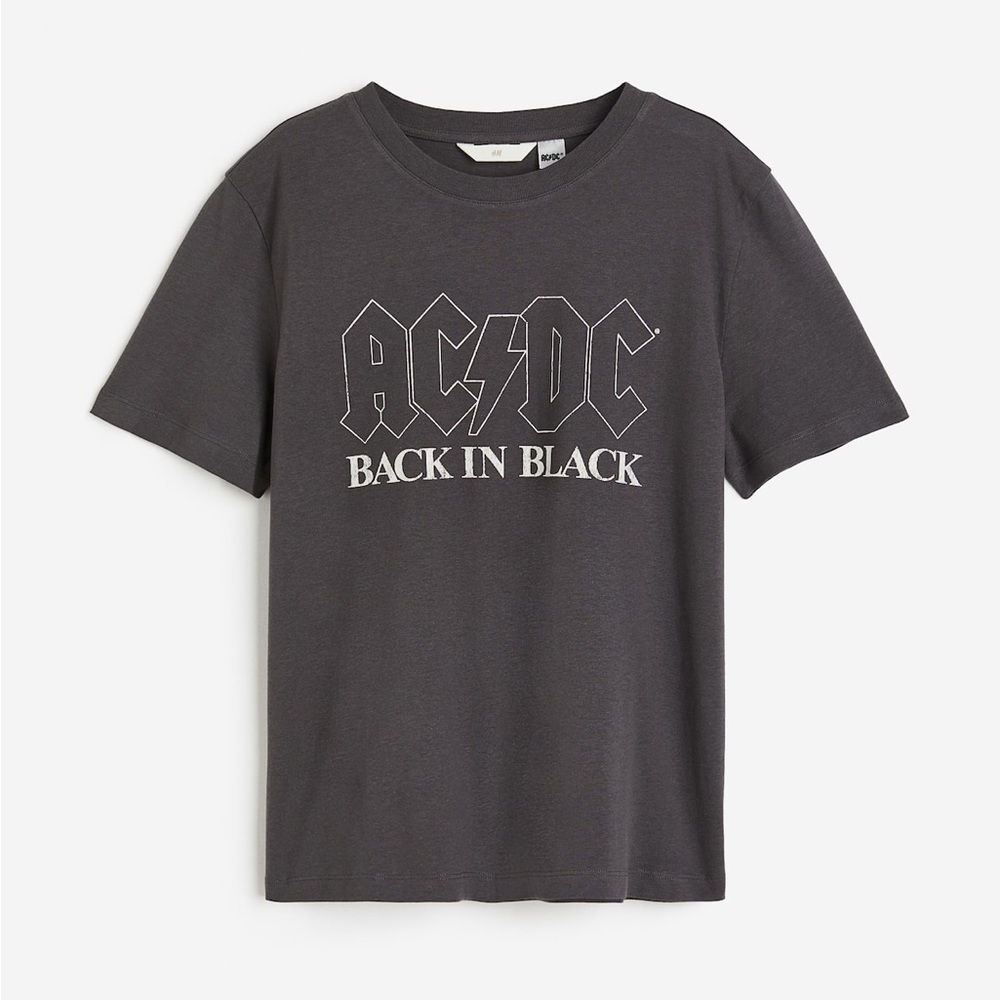 ACDC Dark Gray Vintage Look T-Shirt